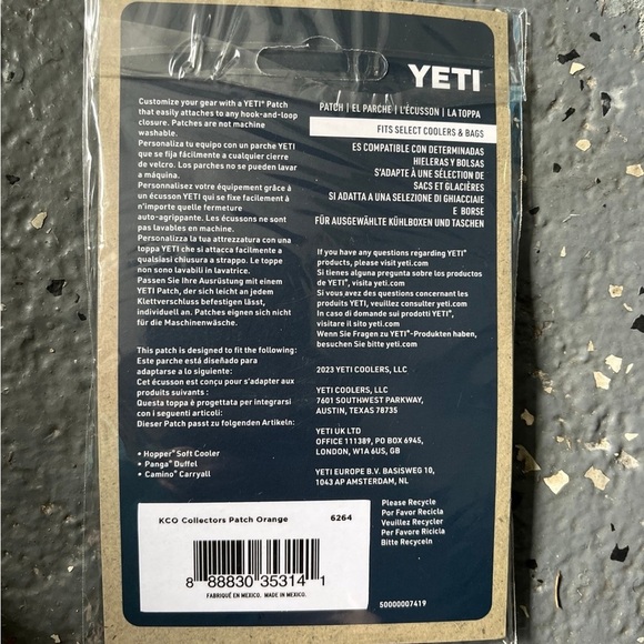 YETI King Crab Orange Tundra Patch Limited Edition - Picture 3 of 4